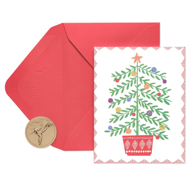 Papyrus Christmas Cards Boxed with Envelopes, Merry Little Christmas, Christmas Tree (20-Count) - Image 1